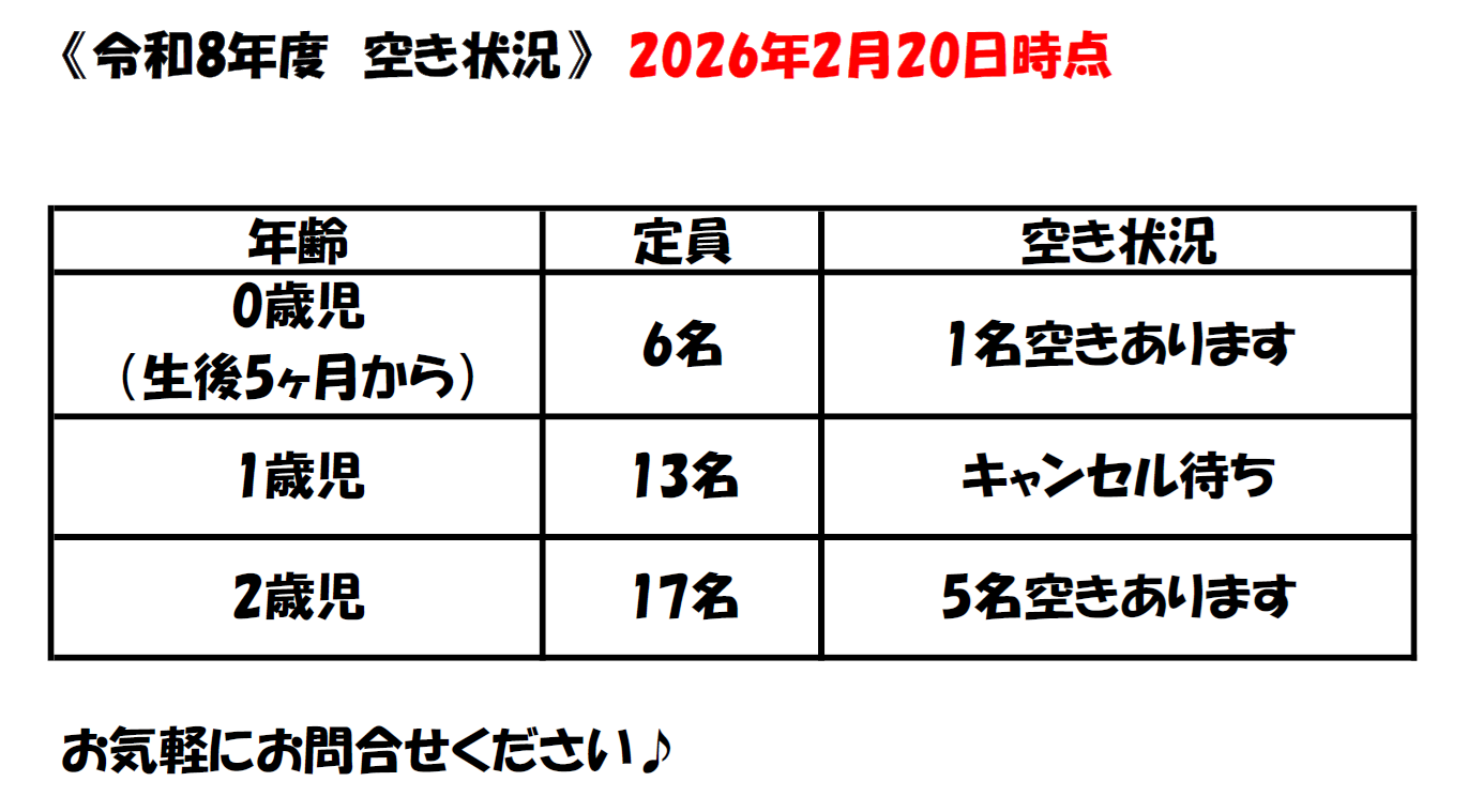 空き情報(令和8年度)